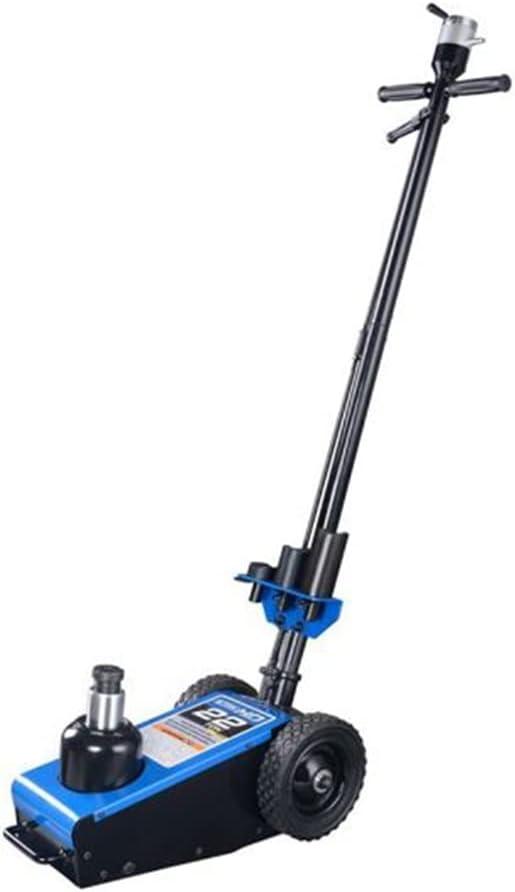K Tool International 63194 22 Ton Automotive Air Truck Jack for Garages, Repair Shops, and DIY, 44,000 lbs. Capacity, Hydraulic Lift Range 9"- 18", Heavy Duty Steel, Load-limiting/Bypass Valves, Blue