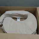 My Brest Friend Nursing Pillow - Deluxe - Enhanced Comfort w/Slipcover - Ergonomic Breastfeeding Pillow for Ultimate Support for Mom & Baby - Adjustable Pillow W/Handy Side Pocket, Soft Sand