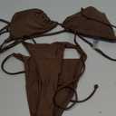 SHENHE Women's 2 Piece Sexy Bikini Sets Halter Tie Side Triangle Swimsuits, M