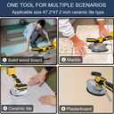Tile Vibration Tool for Dewalt 20V Battery, Handheld Tile Tools Max 25000r/Min, 150W Tile Suction Cup Tool with 8 Speed, Suction Cup, Digital Display for Floor Tile Wall (For Dewalt)