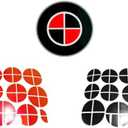 Gloss Black and Gloss Red Stickers - Compatible with BMW - Overlay Vinyl Decal for All Emblems Caps Logos Roundels Badges