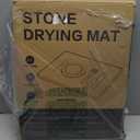 Large Stone Dish Drying Mat for Kitchen Counter, 2 PCS Quick Dry Stone Mats, Foldable Water Absorbing Diatomaceous Earth Drying Dishes Pad for Countertop Bottle Utensil Cup(Yellow White 24"x16"&8"x4")