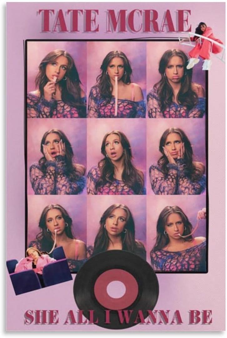 8FH2K9L MN4P7 Tate Mcrae 1 Canvas Poster Wall Decorative Art Painting Living Room Bedroom Decoration Gift Unframe-style08x12inch(20x30cm)