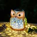 MININOVA Garden Statues Owl Solar Lantern Hollow Out Waterproof Resin Outdoor Ornaments Decorative Lights Graduation for Daughter Kids