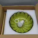 QIYIZM Gold Floor Lamp for Living Room,Bedroom,Mid Century Modern Standing Lamp with Remote,Dimmable Brass Tall Lamp Green Glass Lamp Vintage Retro Arc Floor Lamps Flower Floor Light Boho Bohemian