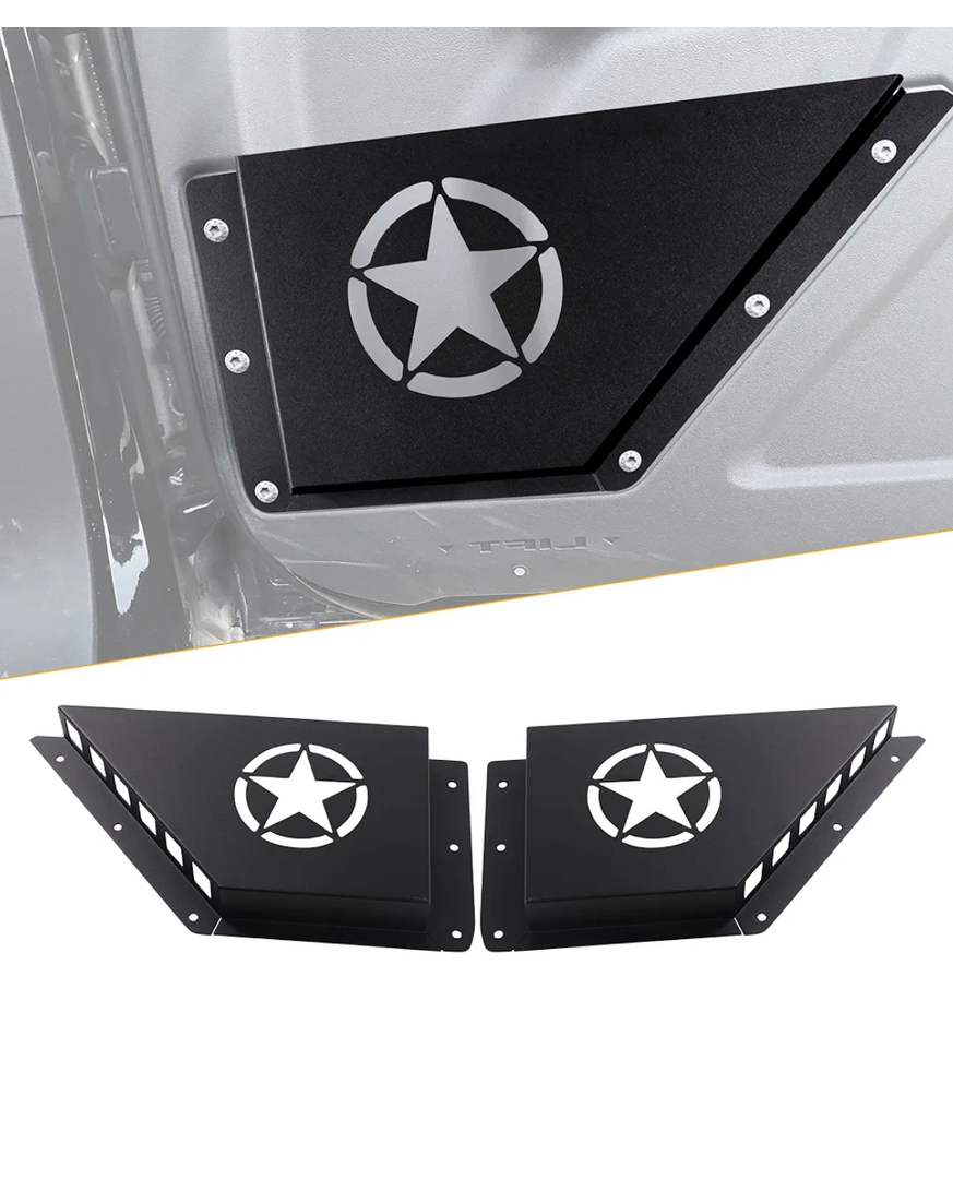 BESTAOO Front Door Storage Pockets for Ford Bronco Accessories 2021 2022 2023 2024 2025 2/4 Door, Door Side Organizer Box, 2 Pack (Star)