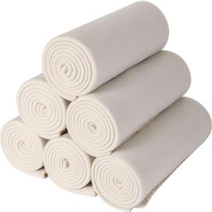 CAI TENG Fleece Throw Blankets 6 Pack Bulk Lightweight Warm Soft 50 x 60 in Kids Blanket Picnic Cozy Fleece Fabric Microfiber Small Blanket for Bed Sofa Office Travel Beige