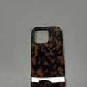 NITITOP Compatible with iPhone 15 Pro Max Case Magnetic Compatible with MagSafe Cute Leopard Amber Aesthetic Tortoise Design for Women Men Girls Soft TPU Shockproof Protective Cover - Black