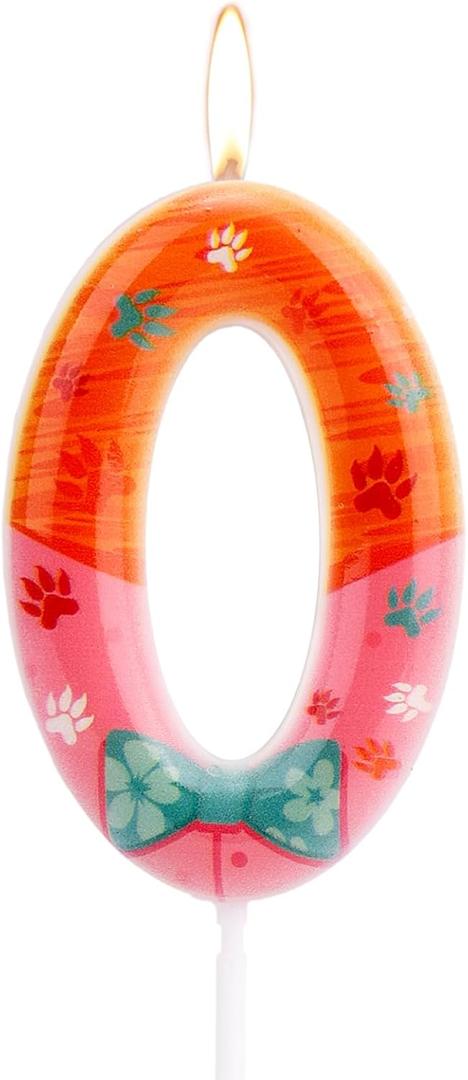 SAVITA Fox Birthday Candle, Adorable Cartoon Number Candle Animal Themed Cake Decoration for Birthday Parties Baby Shower Celebrations (Number 0)