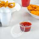 2 x Amazon Basics Disposable Plastic To-Go Cups and Lids, Mini, 2oz, 50 Count