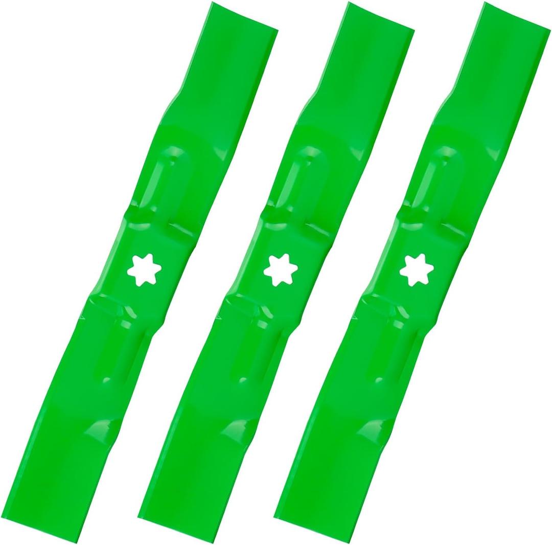 Youxmoto 942-05067 50" Mulching Mower Blade for Cub Cadet RZT-L34 L50 KH LX 50 KW S50, Replaces for 942-05067 742-05052-X 742-05067 742P05052-X with 50 inch Cut Deck Mulch Kit, 6 Point Star (3 Pack)