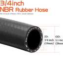 3/4" Fuel Transfer Hose 10FT,Farm Pump Hose Male NPT Connector with Fuel Hose Swivel for Gasoline,Diesel,Biodiesel