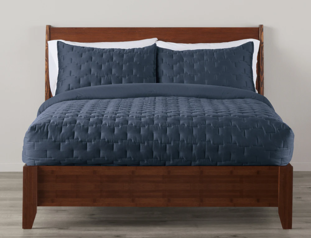 Modavari King Comforter Set 3Pcs Dark Blue GentleSoft, Built to last, all season, bedding, warm yet lightweight, gift choice, machine-washable