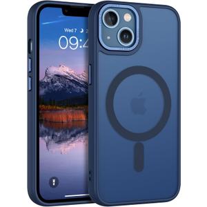 BENTOBEN Magnetic for iPhone 13 Case [Compatible with Magsafe] Translucent Matte Phone Case iPhone 13 Slim Thin Magnet Shockproof Women Men Girls Boys Protective Cover for iPhone 13 6.1", Navy Blue