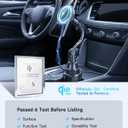 Upgraded Qi2 15W for Magnetic Cup Holder Charger, [More Stable & Faster Charging] Magnetic Car Mount Charger 15W Fast Charging with Adjustable Gooseneck for iPhone 17 Pro Max Air 16-12 Series