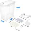 3D Printing Filament Storage Box with air-Tight connectors and Filament Spool Holders - Filament Dry Box for Filaments Sealing and Protection with Desiccant & Label (5.8L, 2Pack)