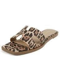 Soda Casual Sandals, Leopard Size 10