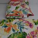 Greenland Home Tropics Palm Leaves Coastal Cotton Blend Quilt Set, 2-Piece Twin/XL, Coral