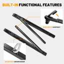 Roof Rack Cross Bar Compatible with 4th Gen Toyota Tacoma 2024-2026 Double Cab No Drill Rooftop Side Rails Aluminum Crossbars for Kayak, Surfboard, Canoe, Bike, Luggage & Cargo Carrier