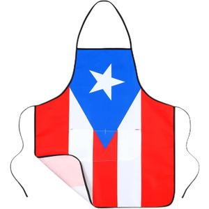 10 Pcs Puerto Rico Flag Aprons, Puerto Rican Souvenirs with Pockets