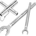 DURATECH 3-in-1 Plumber wrench & 4 Way Sillcock Key, 2-Pack, for Valve, Faucet nuts, and Spigots
