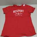 Newport RI Vintage Crossed Oars & Boat Anchor Sports T-Shirt, red, Small