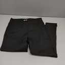 VOOVEEYA Curvy Womens Leggings, High Waisted Yoga Pants with Back Pockets, Tummy Control - Buttery Soft - Stretchy (Large, Solid Black)