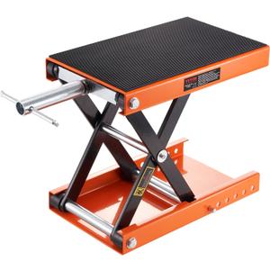 VEVOR Motorcycle Lift, 1100 LBS Motorcycle Scissor Lift Jack with Wide Deck & Safety Pin, 3.7"-13.8" Center Hoist Crank Stand, Steel Scissor Jack for Street Bikes, Cruiser Bikes, Touring Motorcycles