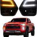 Fog Lights for Chevy Colorado 2023-2025 2026 Accessories 3rd Gen LED Front Bumper Daytime Running Light Amber Turn Signals (Chic Style)