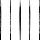 XDT#725 Micro Detail Artist Pin Point Painting Brush Set of 5 Piece #00000 Brushes Set, Acrylic Watercolor Oil, Fine Detailing Painting, Art, Scale Models, Easy Grip Handles.