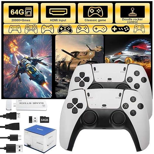 Plug and play retro game console featuring over 41,000 games, 8K HDMI TV output, and two controllers perfect for family gatherings and friends get togethers (64GB)