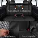 HChengkikz Leather Car Seat Covers, Breathable and Waterproof Seat Cover Full Set, PU Premium Universal Fit Automotive Airbag Compatible for Cars Sedans SUVs Vans and Trucks (Full Seat, Black, N1)
