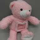 Liliful Bear Stuffed Animal Custom Operation Recorder Bear with Voice Recorder 12 Inch Remembrance Animal Personalized Plush Toy with Photo Frame for Baby Shower Wedding Birthday Gifts(Pink)