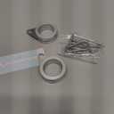 Anovo Flag Pole Rings, Flagpole Rings Aluminum Alloy 360 Rotating Anti Wrap Flag Mounting Spinning Ring Clips for 0.75-1.02 Inch Diameter Flagpole(1 Inch -Pack of 2, Matte Silver)