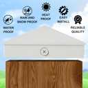 Dunzy Post Caps Aluminum Pyramid Fence Deck Post Caps Cover for Nominal Sleeve with Screws for Outdoor Mailbox Dock Wood(4 x 4,White,8 Packs)