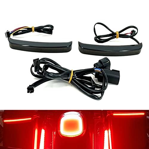 HCmotorku Motorcycle Saddlebag Tail Light Running Brake Sequential Turn Signal LED Lamp Fit for Harley Touring Street Gilde Road King Road Gilde Electra Glide Ultra Limited 2014-2024 (Smoke Lens)