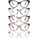 NOVIVON Reading Glasses for Women 5 Pack, Blue Light Blocking Readers Vintage Cat Eye Eyeglasses Anti Glare Filter UV Ray