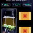 LETPOT 100 Watt (Max 120W Output) Grow Lights for Indoor Plants Full Spectrum, Smart APP, 8-Level Adjustable Light, Hanging & Standing, 270 Foldable, 360 Rotation, 2x3,3x4,18000 Lumens, High ppfd