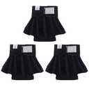 CuteBone Female Dog Diapers with Skirts 3 Pack Reusable Puppy Dresses Pants for Heat Cycle Period (Black,Small)