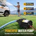 12V RV Water Pump, 5.0 GPM 55 PSI Diaphragm Pump, 12Volt Quiet Fresh Water Pump with Pressure Switch, Self Priming Pressure Pumps for RV Camper Boat Marine Food Truck
