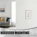 1 Gang Flush Drywall Receptacle Mount White Elegant Wall Mount for Receptacles and Electrical Outlets Home Commercial Spaces