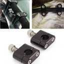 7/8" 22mm Standard HandleBar Handle Fat Bar Riser Mount Clamp Adaptor Universal Motorcycle Pit Dirt Bike Racing ATV CNC (black)