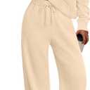PRETTYGARDEN Women's 2 Piece Outfits Spring Sweatsuits Oversized Hoodies Wide Leg Sweatpants Tracksuits Lounge Matching Sets Medium