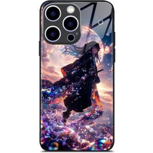 Mist Hashira Anime Tempered Glass Slim Bumper Case for iPhone 16 Pro Max