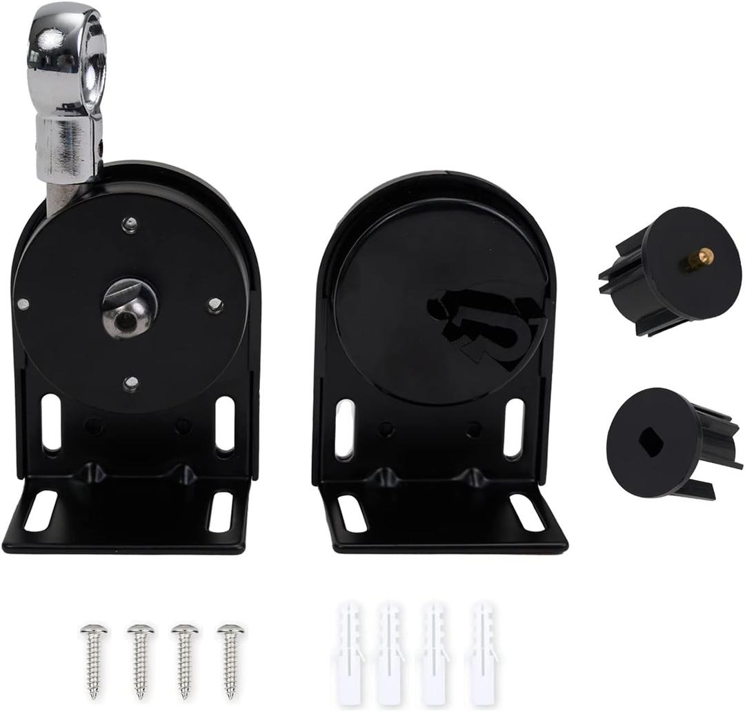 Universal Replacement, mounting Bracket for Indoor/Outdoor Sun Blinds, Roller Shade Connector (Black Cordless Stand) (cordless bracket + 38 mm clutch plug)