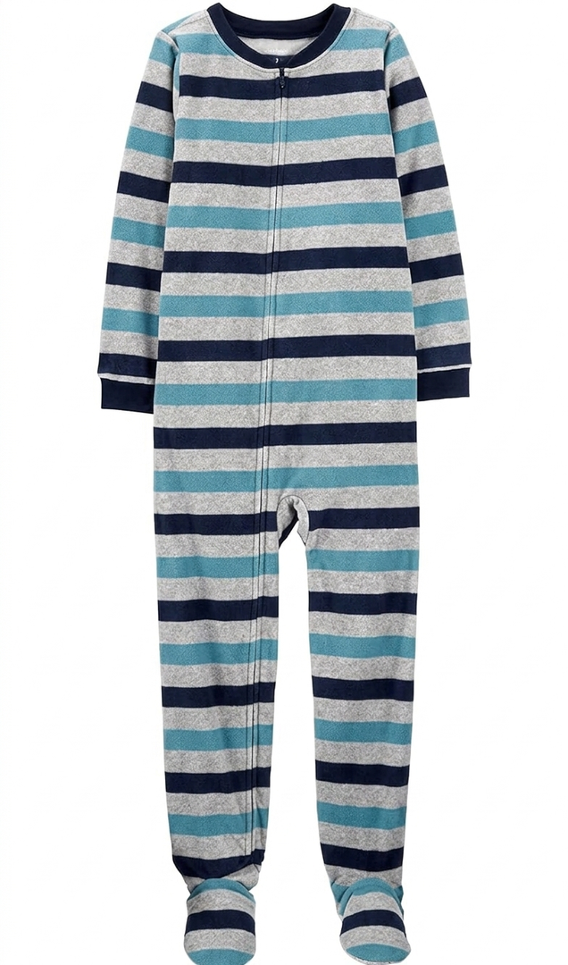 Simple Joys by Carter's Boys' 2-Pack Loose-Fit Fleece Footed Pajamas, Size 6