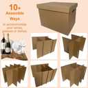 Kitchen Moving Boxes with Wine Dish Glass Packaging Divider Kits and Cushion Wraps, 4 Pack 17x12x12'', Reinforced Handles, Tape-Free (CK171212)