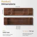 Luxury Teak Bathtub Caddy Tray - 35" Expandable Bath Bridge for Freestanding & Standard Tubs - Water-Resistant Solid Wood Spa Organizer with Wine Glass, Phone Holder & Non-Slip Grips
