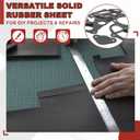 PATIKIL Neoprene Rubber Sheet 12" Wide x 3/8" Thick x 12" Long, Solid Rubber Strip Roll Pad Insulation for DIY Gasket Material, Sealing, Liner, Padding, Mat