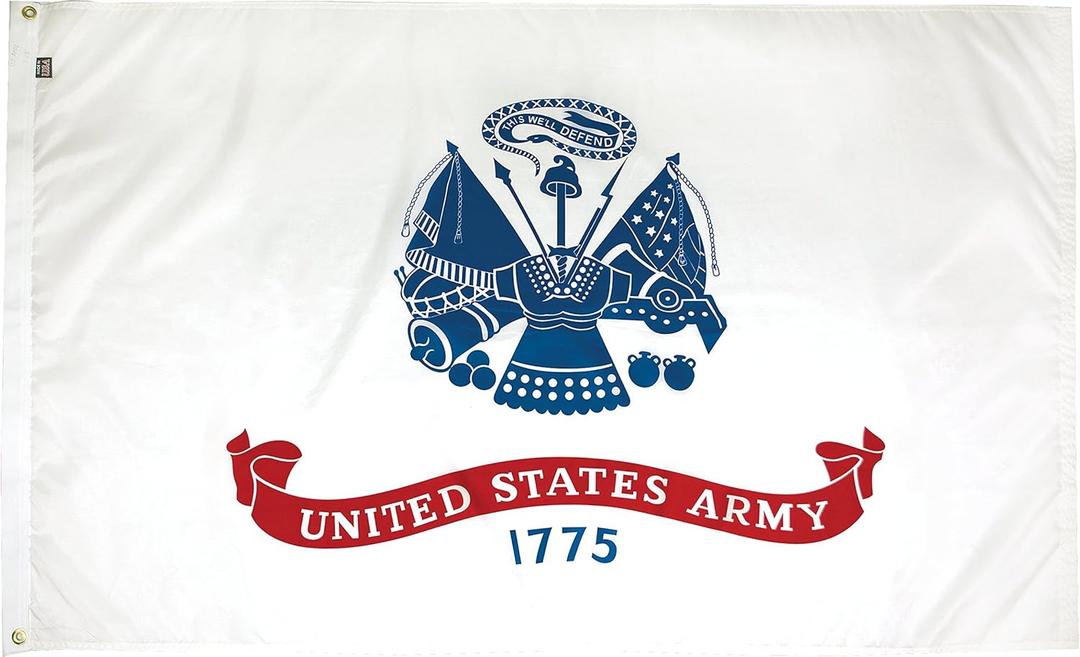 FlagSource U.S. Army Nylon Military Flag, Made in The USA, 2x3'